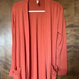 Open Long Cardigan, Ash Copper